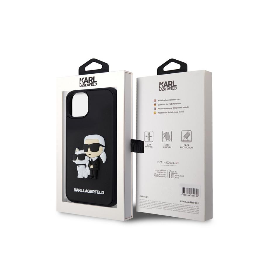 KARL LAGERFELD  Cover iPhone 15 Plus 3D Karl & Choupette 