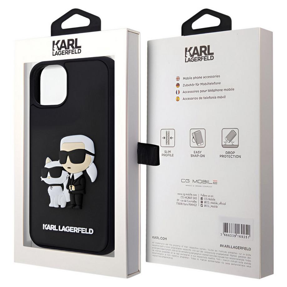 KARL LAGERFELD  Cover iPhone 15 Plus 3D Karl & Choupette 