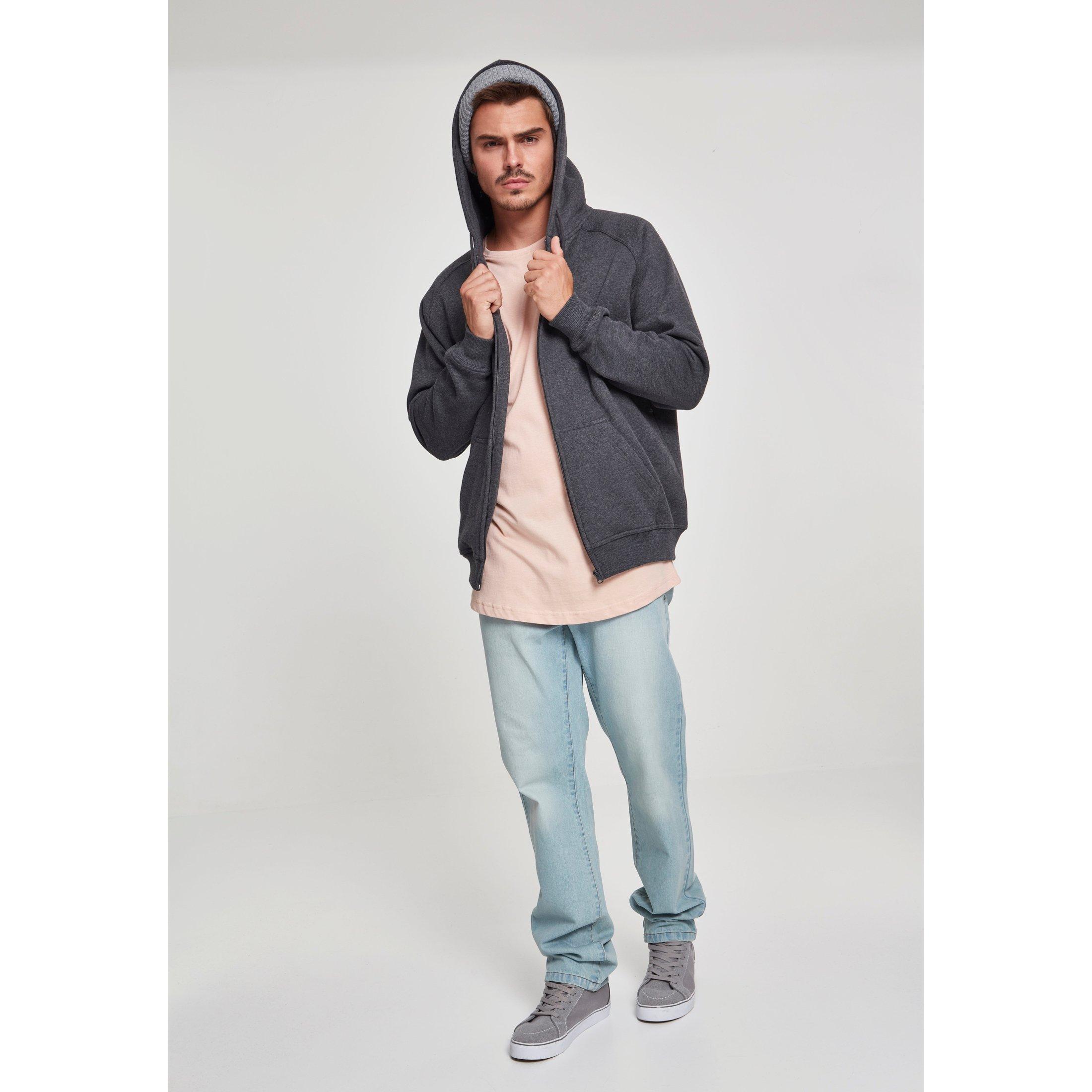 URBAN CLASSICS Zip Long Kapuzenpullover  