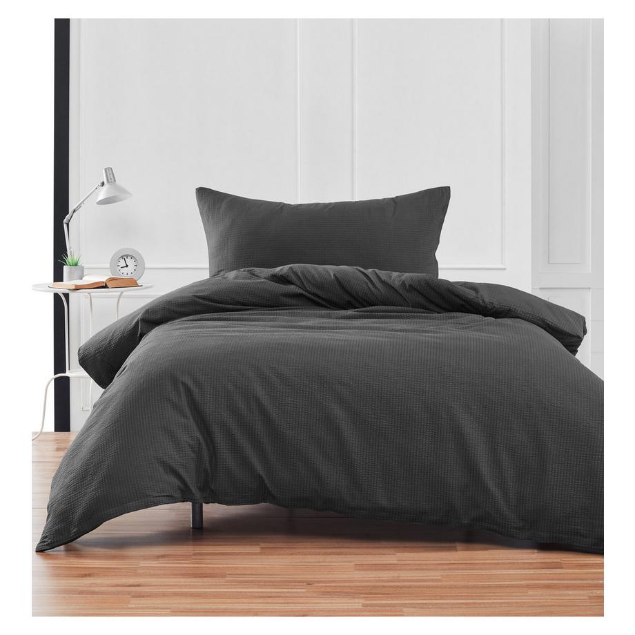 Flair Seersucker Tinta Unita Set Biancheria da Letto  