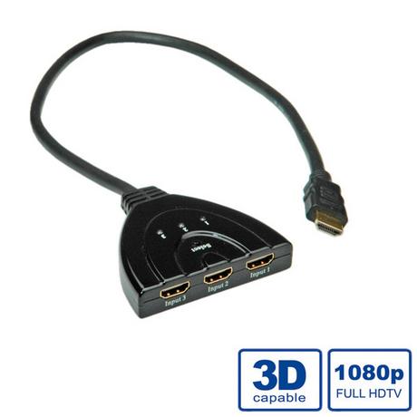 Value  Value Switch HDMI, 3 PCs - 1 écran 