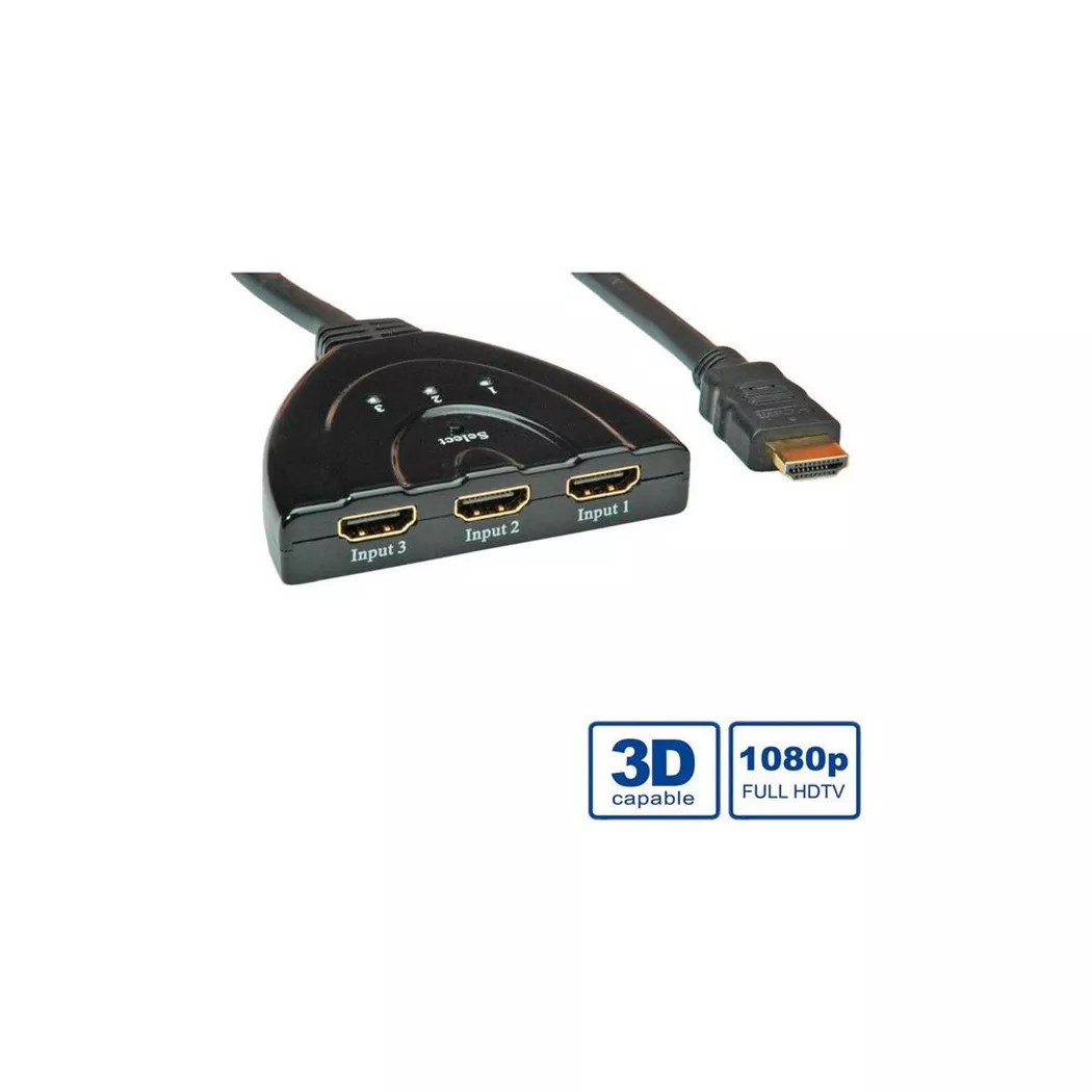 Value Switch HDMI 1080 pixels noir