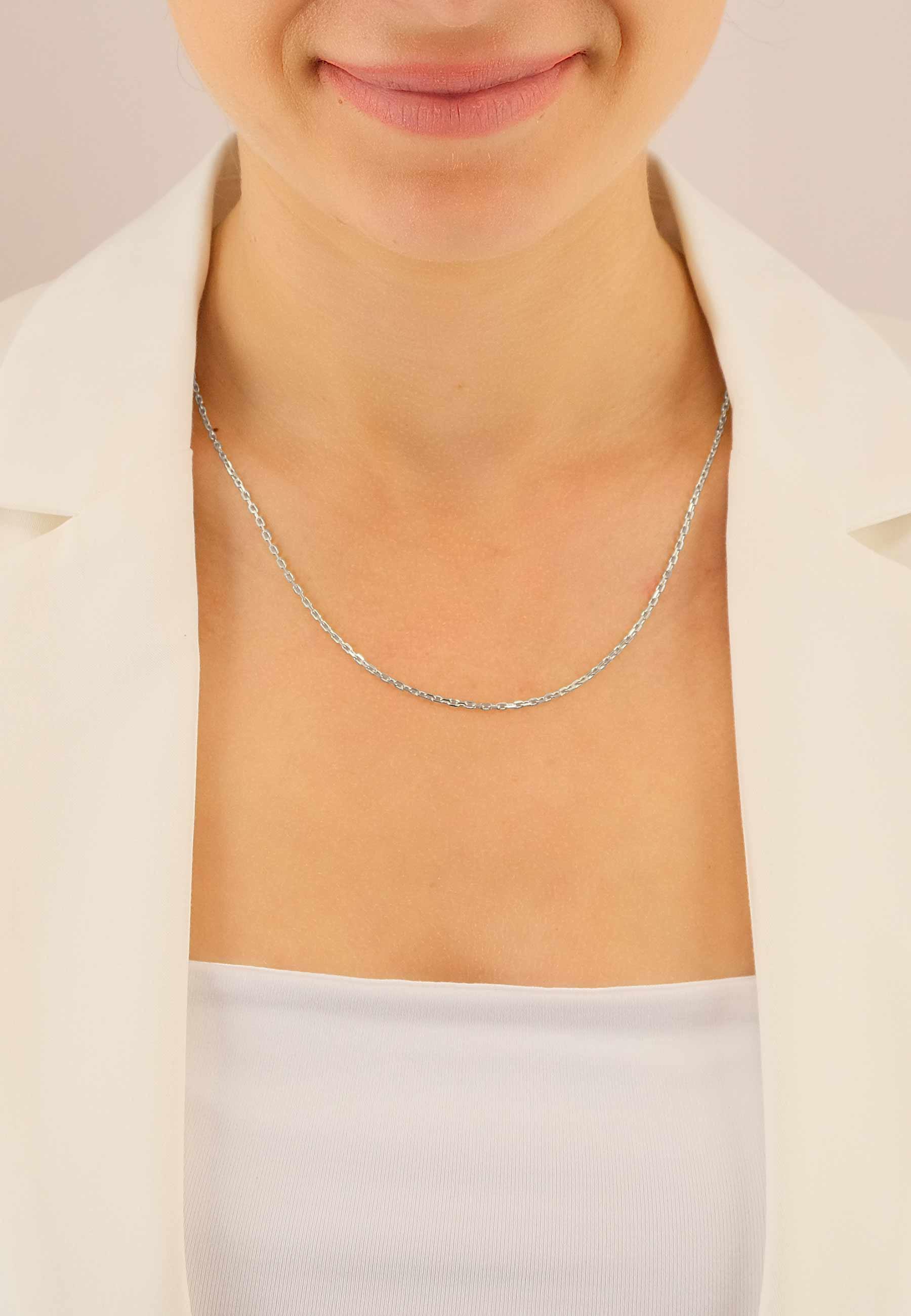 MUAU Schmuck  Collier Anker Weissgold 750, 1.6mm, 38cm 