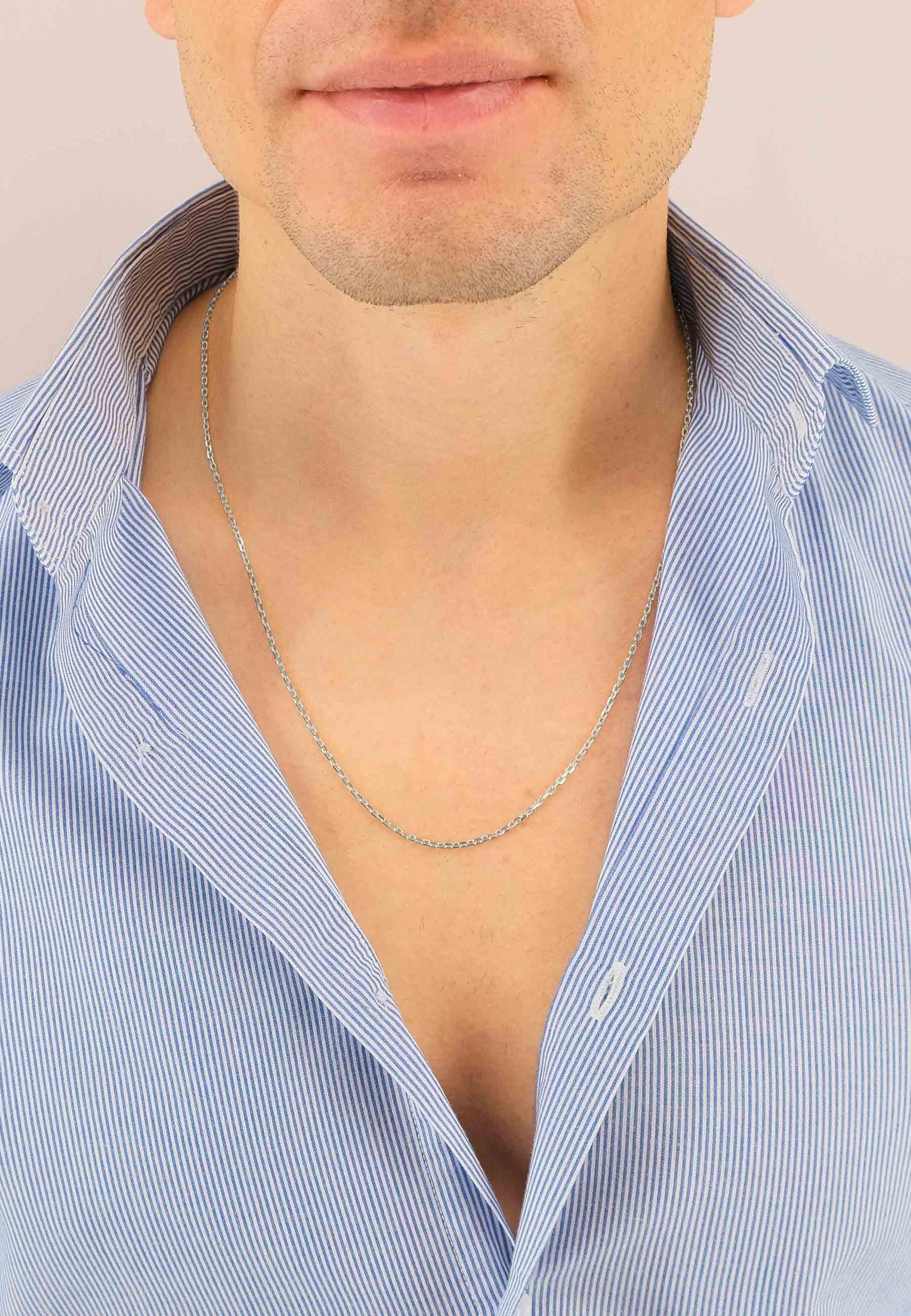 MUAU Schmuck  Collier Anker Weissgold 750, 1.6mm, 38cm 