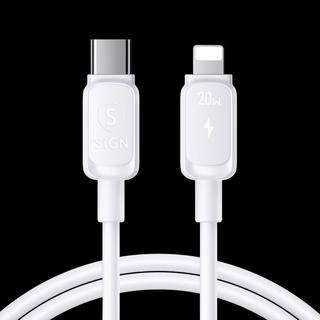 B2X  Câble USB-C vers Lightning 20 W, 0,25 m - Blanc 