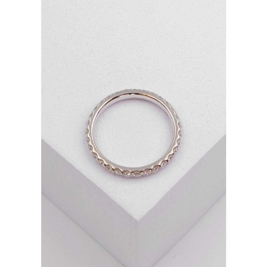 MUAU Schmuck  Bague Mémoire Diamant 1.00ct. or blanc 750 