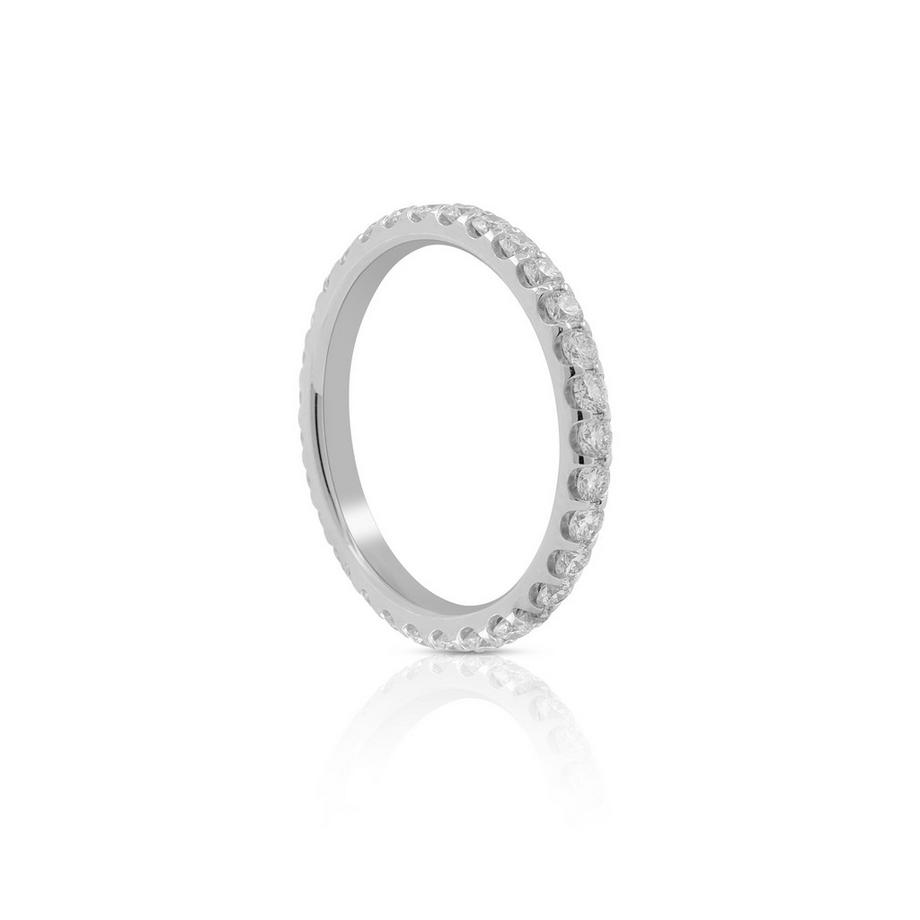 Bague Mémoire Diamant 1.00ct. or blanc 750