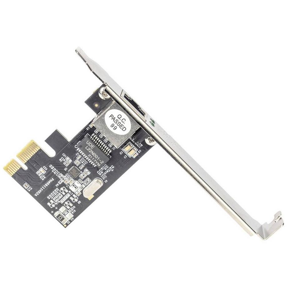 Digitus  Gigabit Ethernet PCI Express Karte, 32-Bit, Low-Profile-Halterung, Chipsatz: Realtek RTL8111H 