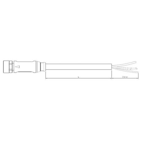 TE Connectivity  Sensor-/Aktorkabel, Anschlussleitung, Buchse gerade, M12, offenes Ende 