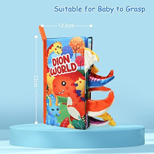 Activity-board  Jouet sensoriel pour bébé, livre en tissu pour bébé, livre d'images en 3D livre en tissu livre tactile pour bébé avec papier bruissant 