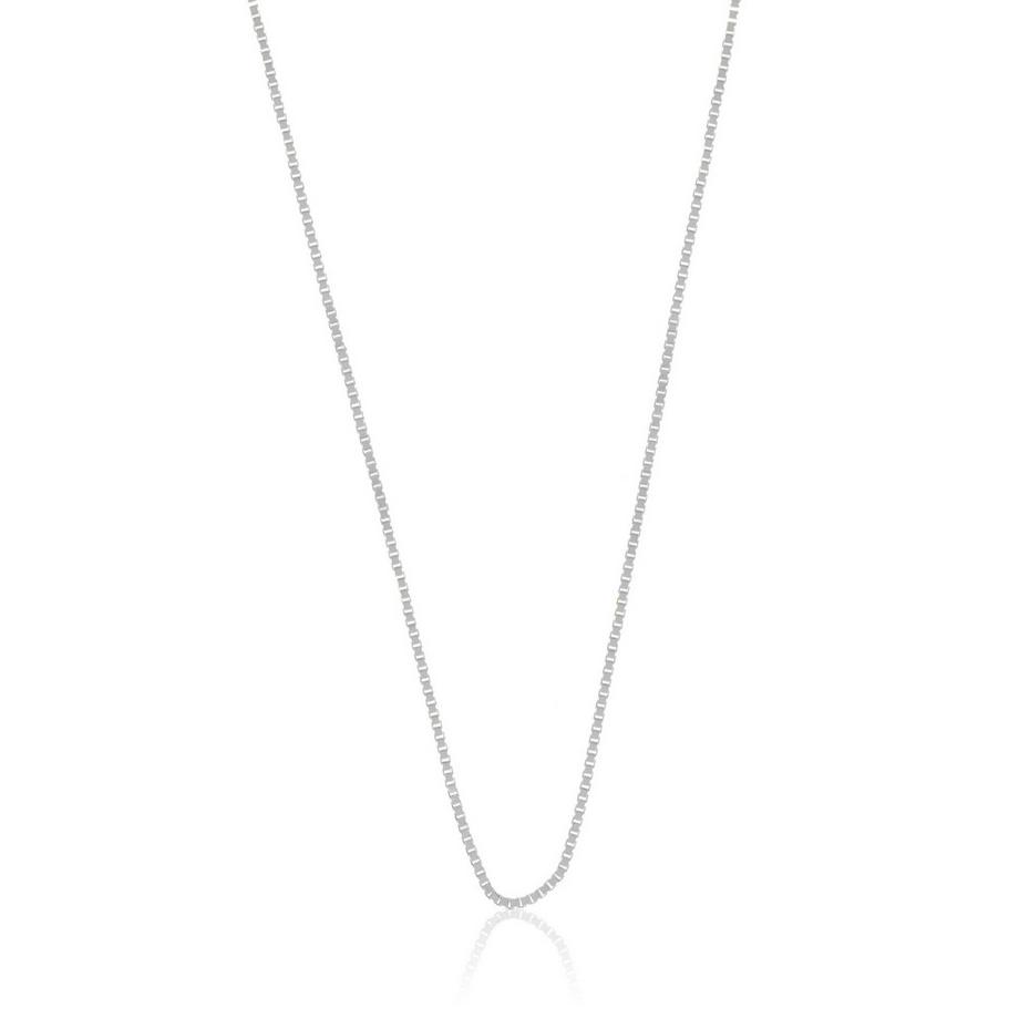 Collier en or blanc chaine vénitienne 375, 0,9mm, 40cm