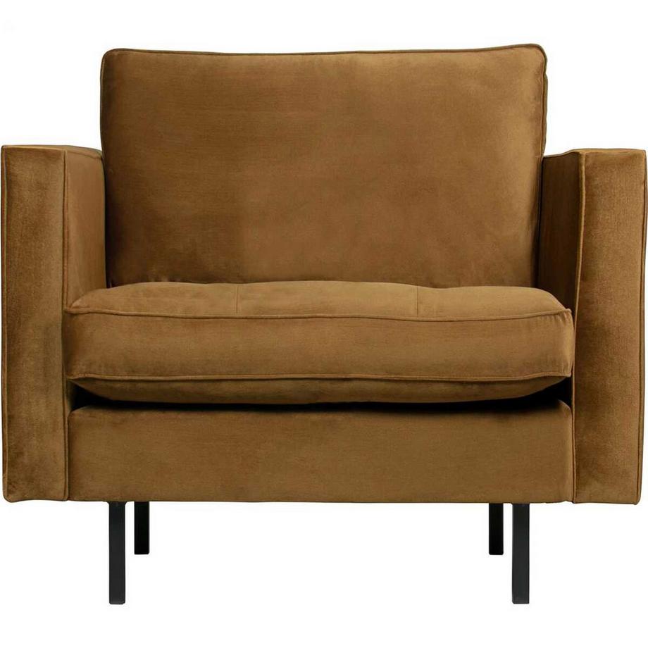 Fauteuil Rodeo Classic Velvet jaune miel