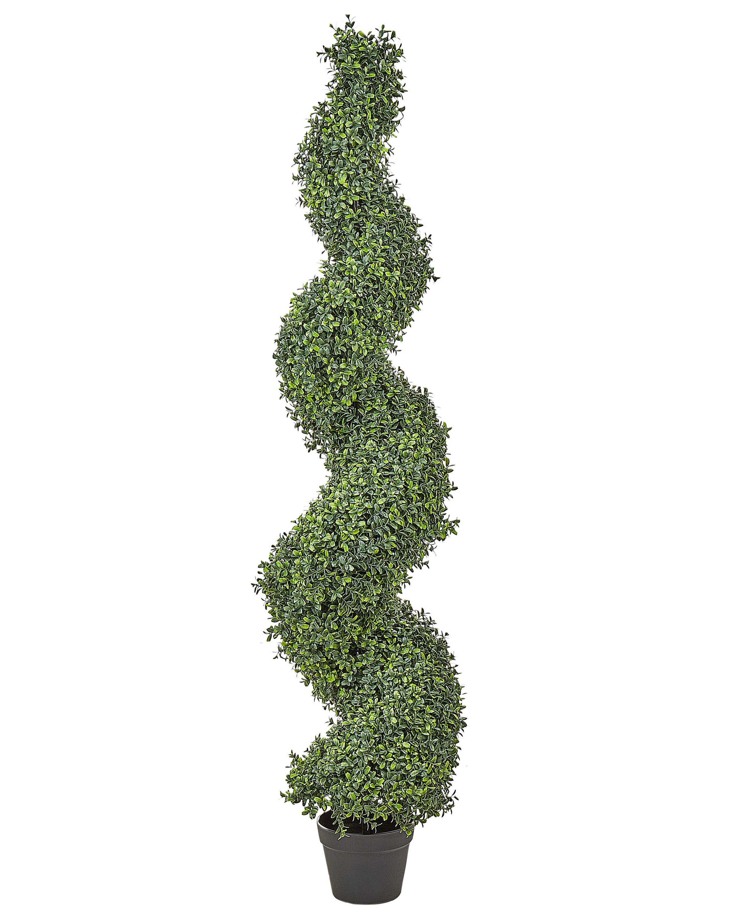 Beliani Plante artificielle en Matière synthétique Traditionnel BUXUS SPIRAL TREE  