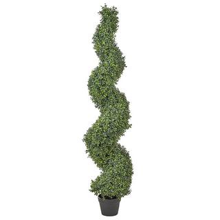Beliani Kunstpflanze aus Kunststoff Klassisch BUXUS SPIRAL TREE  