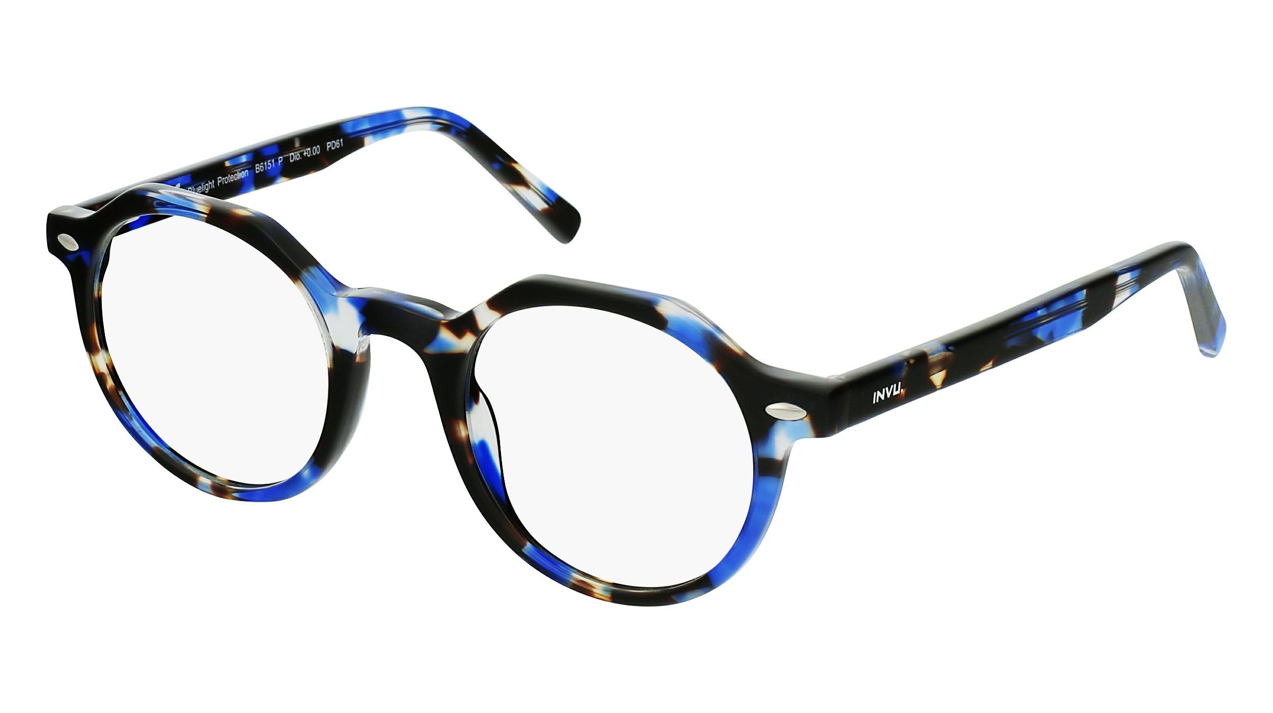 INVU Computerbrille Blaulichtfilter Gläser mit Etui  