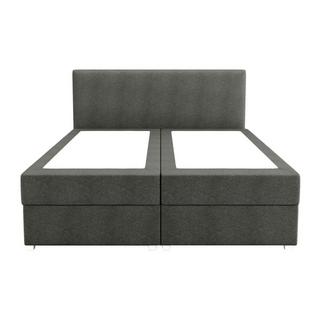 Ysmée Ensemble complet boxspring tête de lit + sommier + matelas + surmatelas - 180 x 200 cm - Tissu - Anthracite - ONAN de YSMÉE  