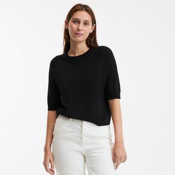 Pull col rond 100% laine