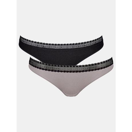 sloggi Go Ribbed Brazil Slips 2er-Pack  