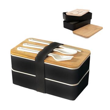 Lunch Box Bento Box con 3 scomparti e posate