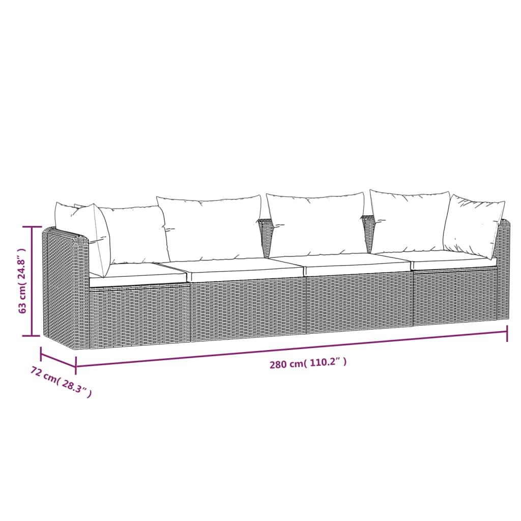 VidaXL Gartensofa poly-rattan  