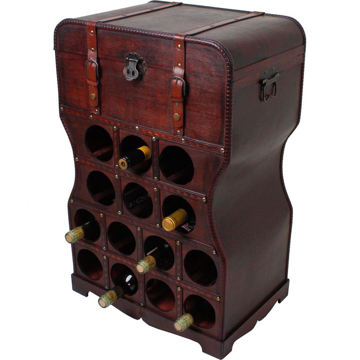 mutoni Casier à vin Lonial marron 46x30x70  