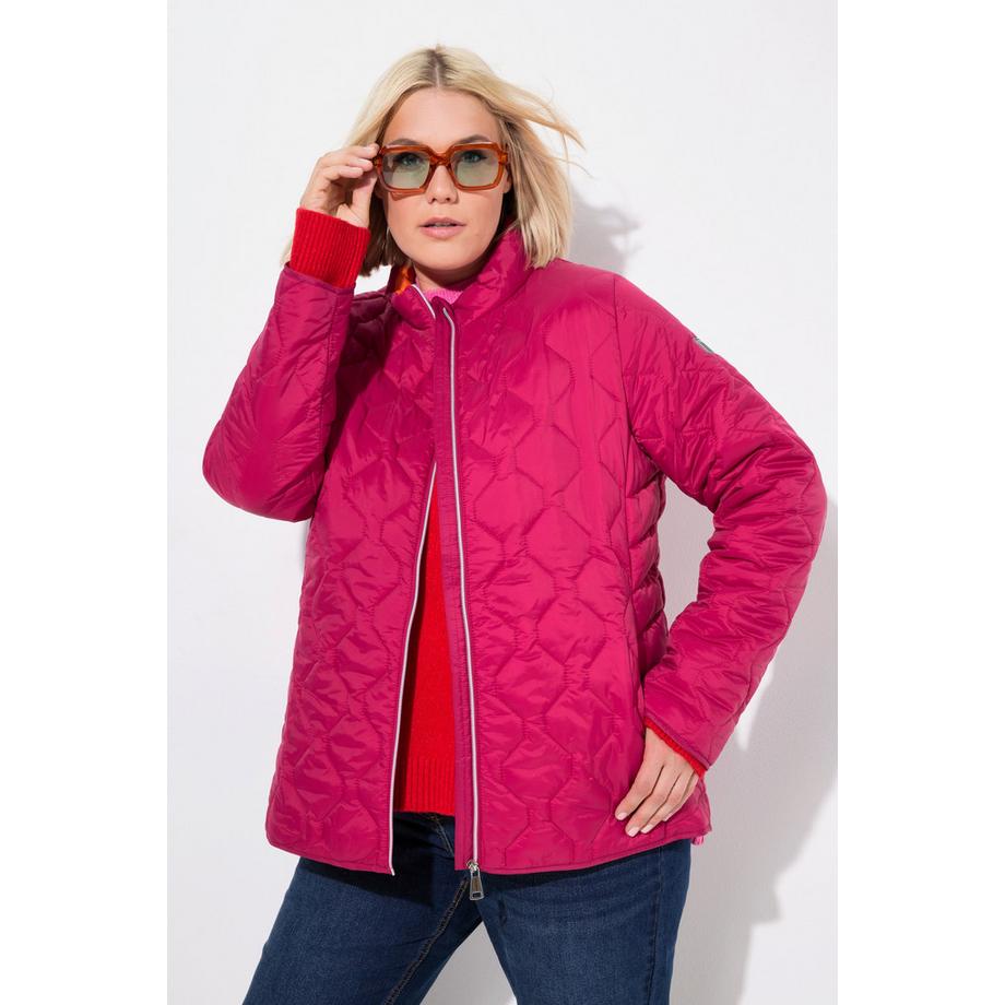 Ulla Popken Giacca Trapuntata Leggera Idrorepellente Collo Alto  