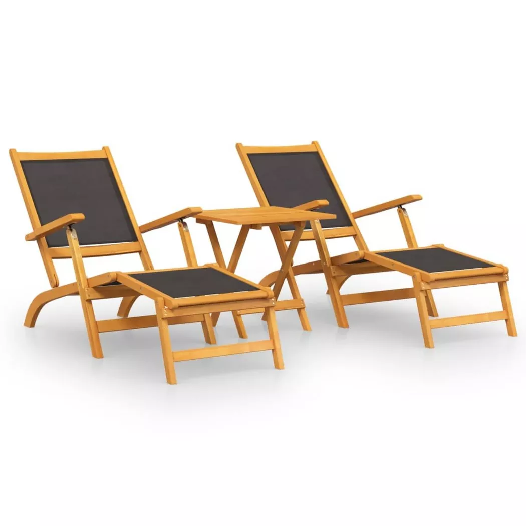 VidaXL - Chaise longue bois d'acacia, One Size, Marron