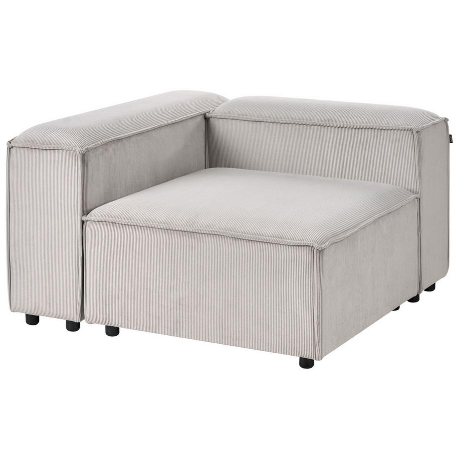 Beliani Module d'angle à droite en Velours côtelé Moderne ARDAL  