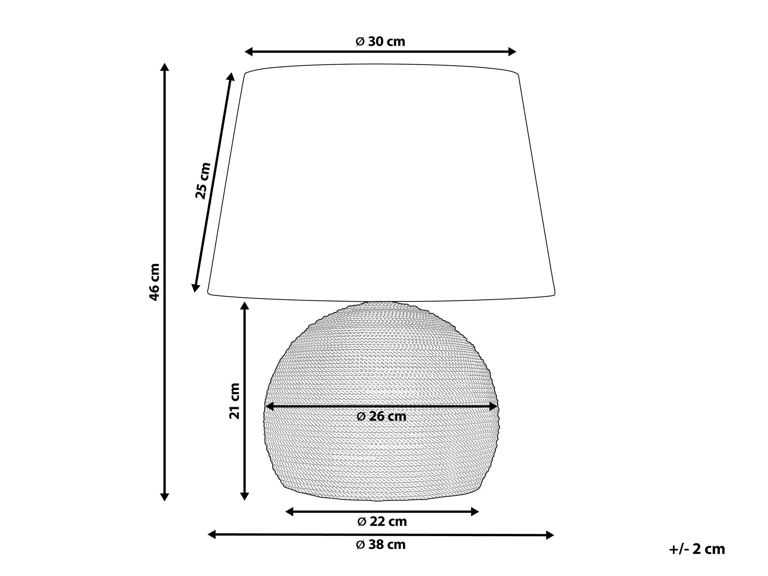 Beliani Lampe à poser en Paille Boho GROWEE  