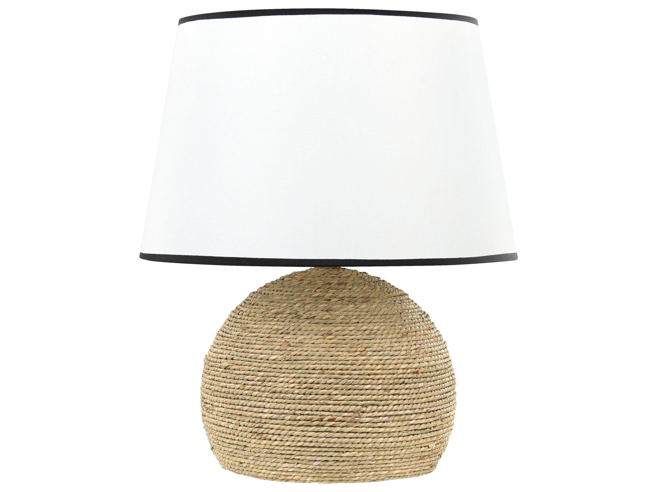 Beliani Lampe à poser en Paille Boho GROWEE  