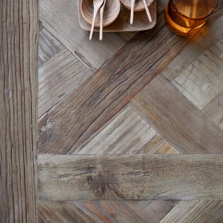 Tikamoon Tavolino in legno di olmo massello e metallo Gatsby  