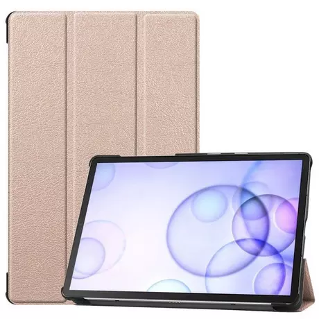 Cover-Discount  Galaxy Tab S6 - Étui en cuir intelligent tri-fold Doré