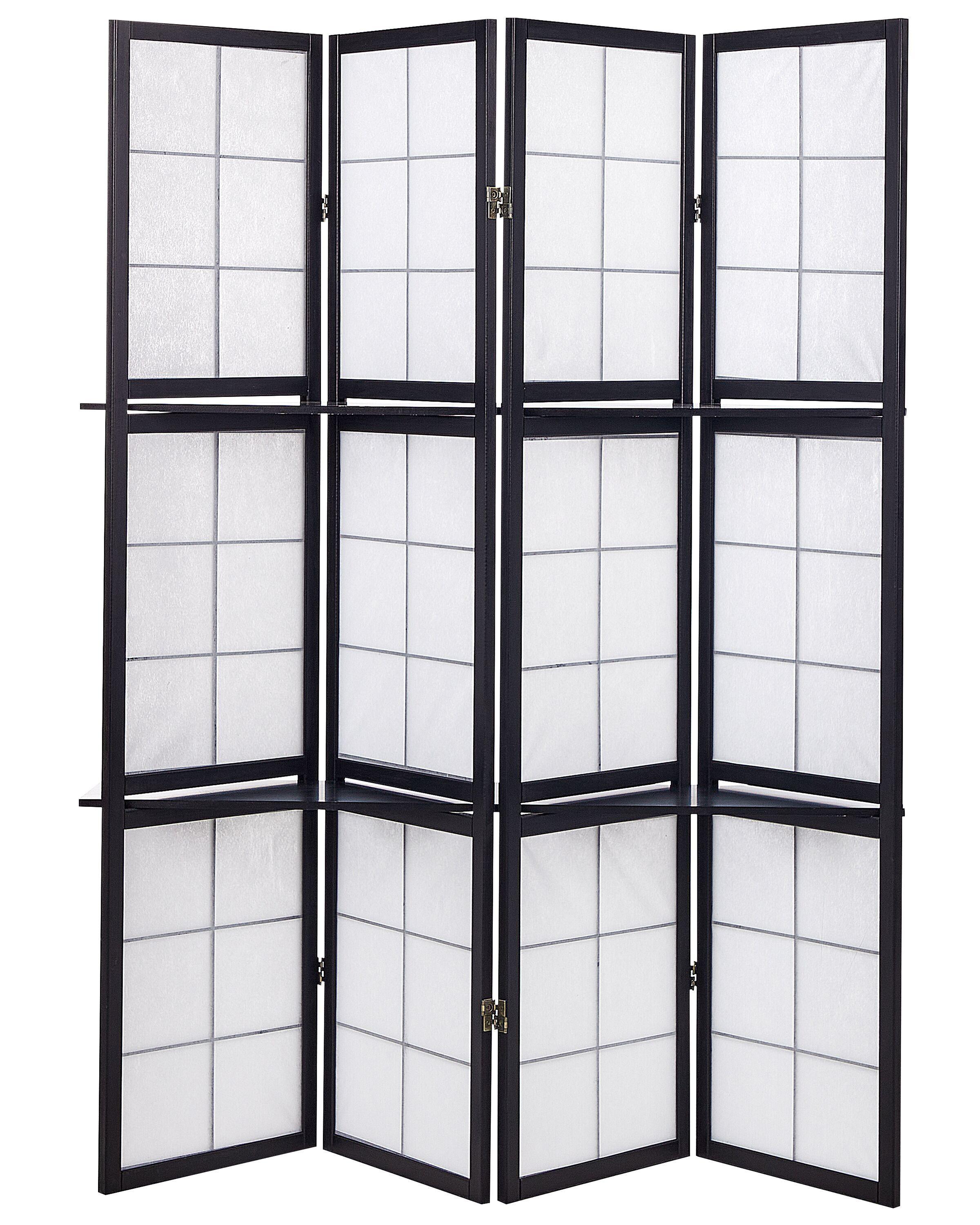 Beliani Séparateur de pièce à 4 panneaux en Bois de pin Rétro GOMAGOI  