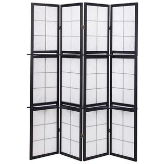 Beliani Séparateur de pièce à 4 panneaux en Bois de pin Rétro GOMAGOI  