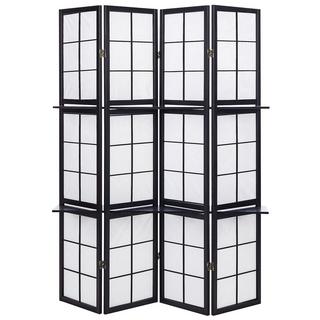 Beliani Séparateur de pièce à 4 panneaux en Bois de pin Rétro GOMAGOI  