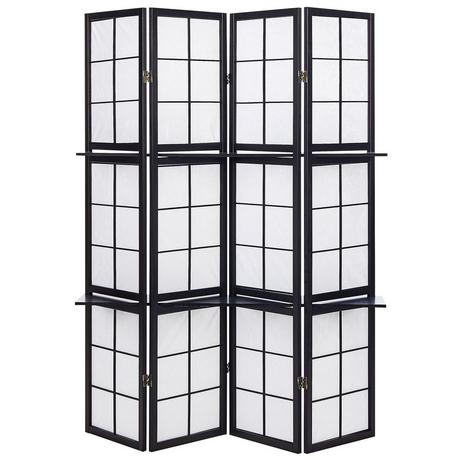 Beliani Séparateur de pièce à 4 panneaux en Bois de pin Rétro GOMAGOI  