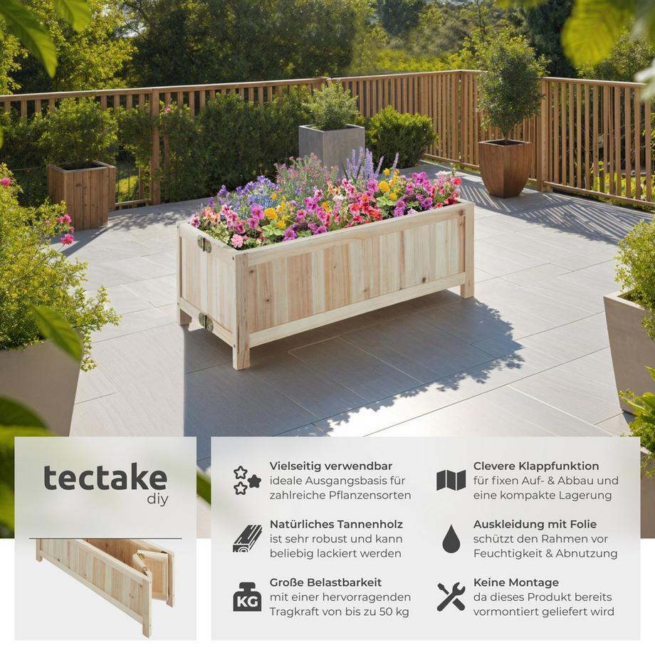 Tectake Carré potager BLOMSTER pliable  