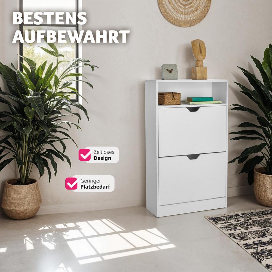 Tectake Armoire à chaussures CALEA pour 12 paires de chaussures  