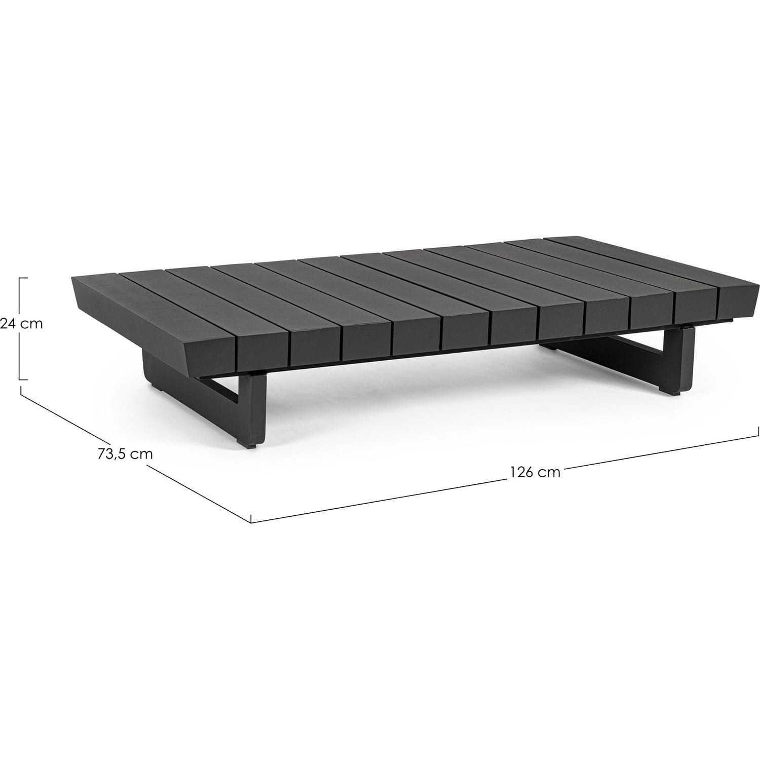 mutoni Garten Beistelltisch Infinity anthrazit 126x74  