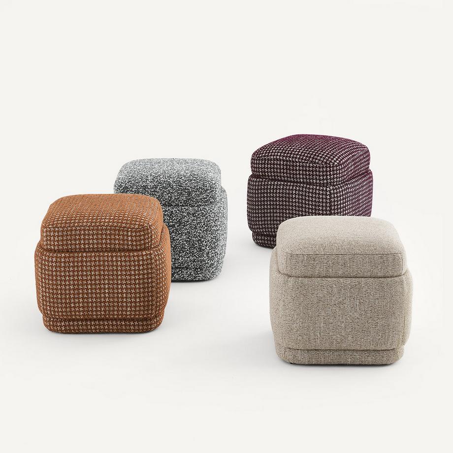 AM.PM Pouf aus Jacquard Hahnentritt  