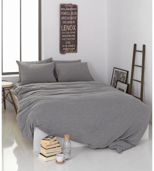 Living Home Melange Jersey Uni Set di biancheria da letto  