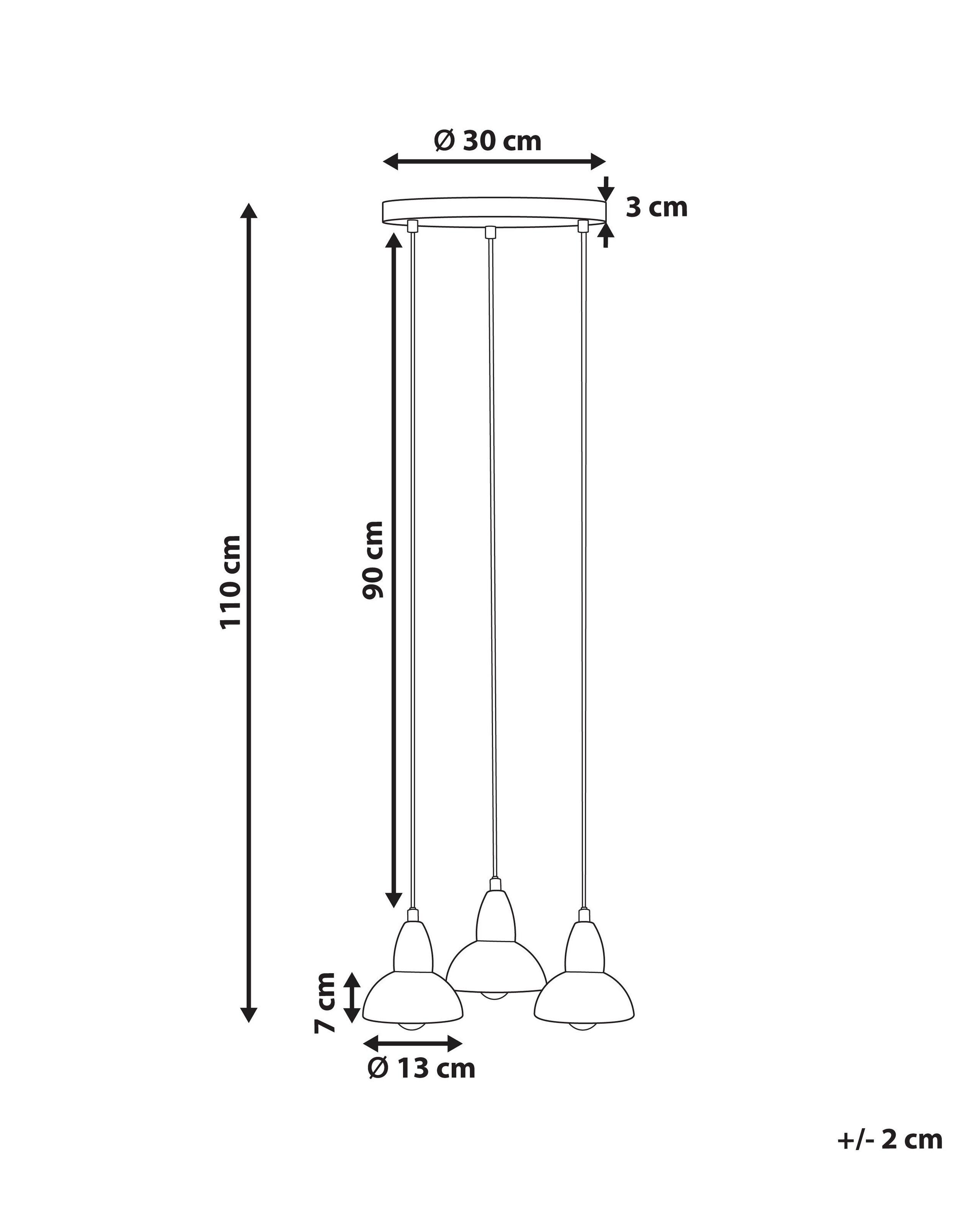 Beliani Lampe suspension en Métal Industriel CASTALY  