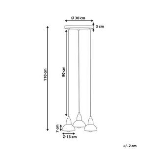 Beliani Lampadario en Ferro Industriale CASTALY  