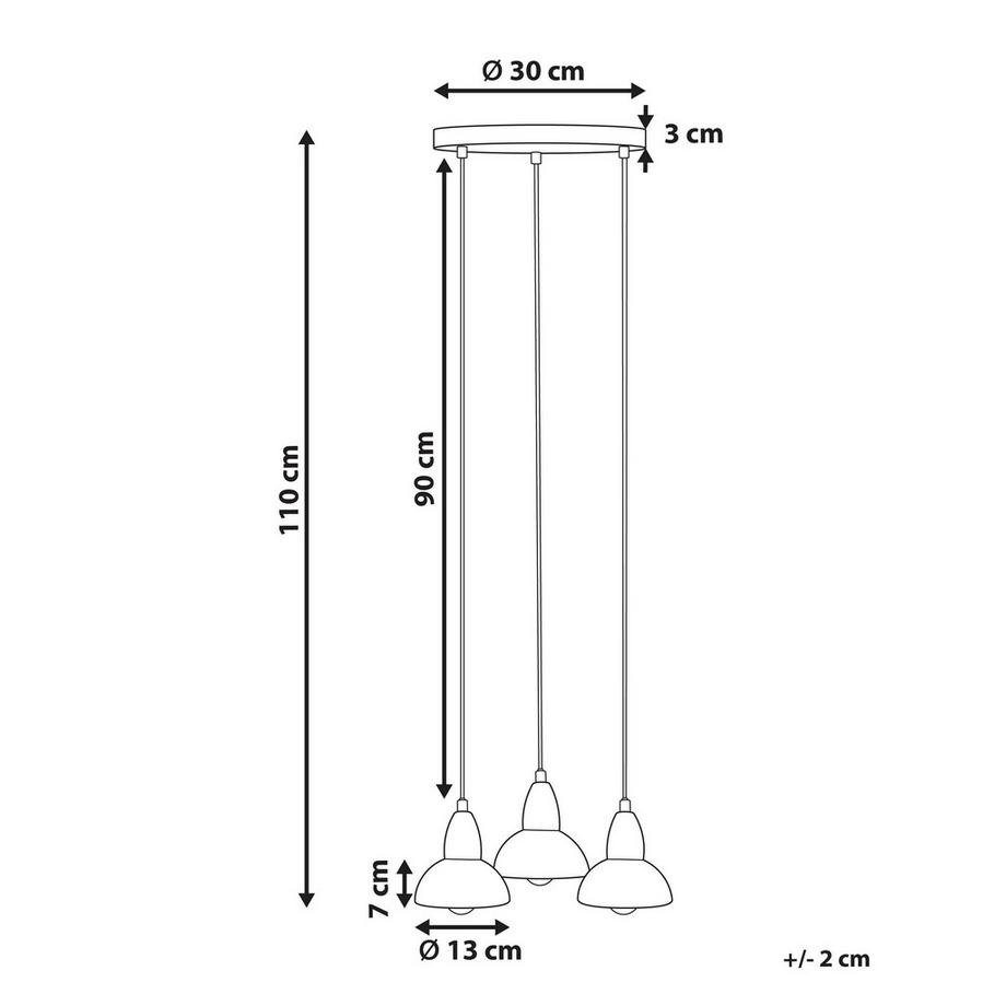 Beliani Lampe suspension en Métal  CASTALY  