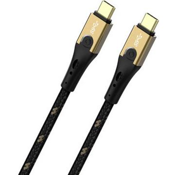 Cavo USB USB 3.2 Gen2 (USB 3.1 Gen2) Spina USB-C®, Spina USB-C® 3.00 m Nero/Oro