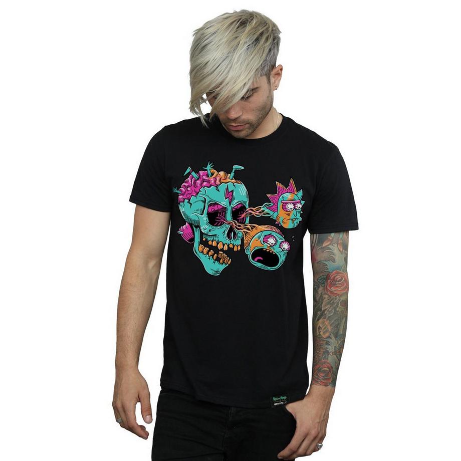 Rick And Morty Rick and Morty Œil Crâne Imprimé Graphique T-Shirt  
