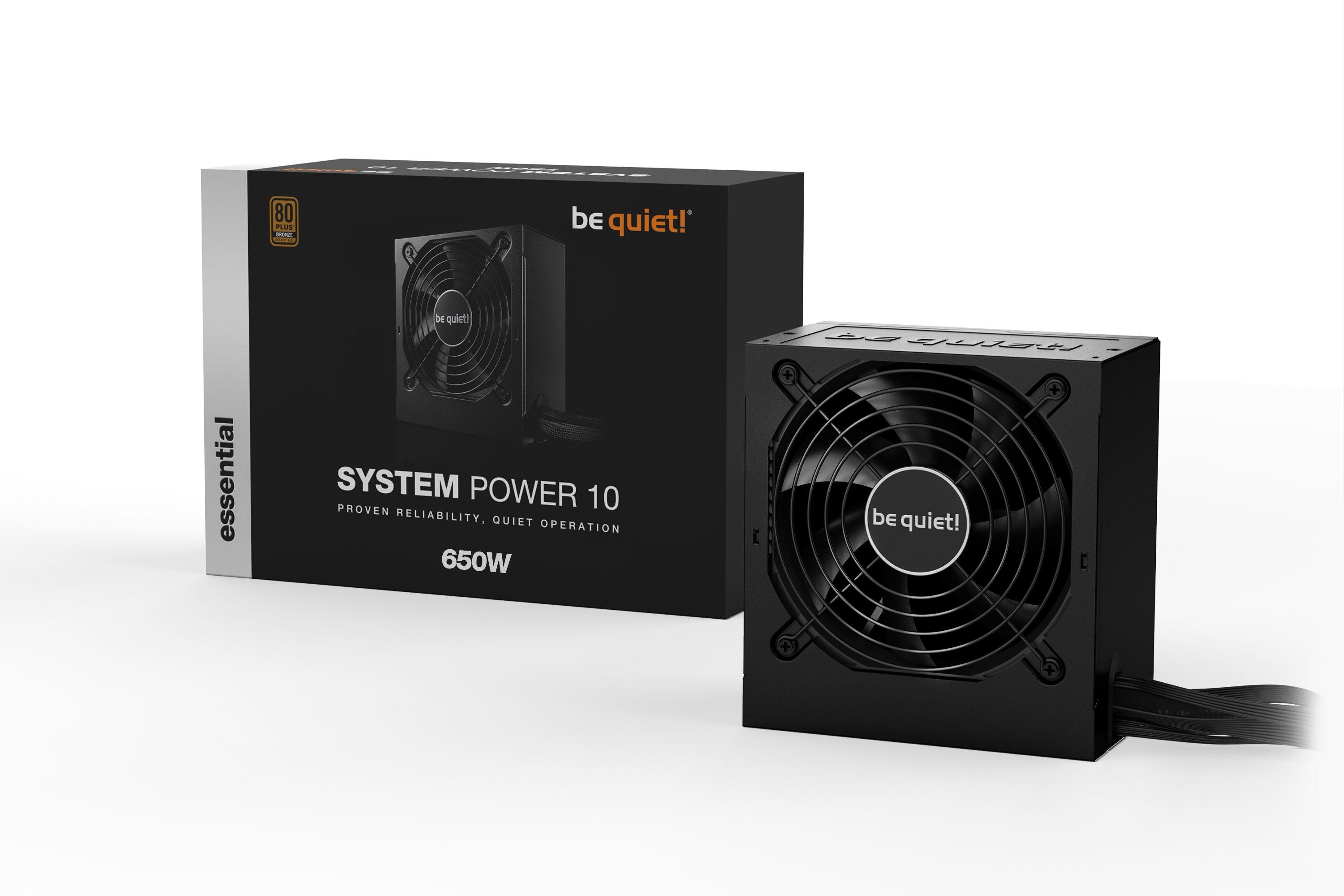 BE QUIET!  System Power 10 unité d'alimentation d'énergie 650 W 20+4 pin ATX ATX Noir 