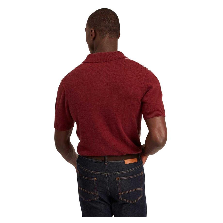TED BAKER Polo Manches Courtes Motif Chevron  
