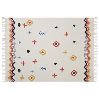 Beliani MORENA Couverture en Coton Boho  