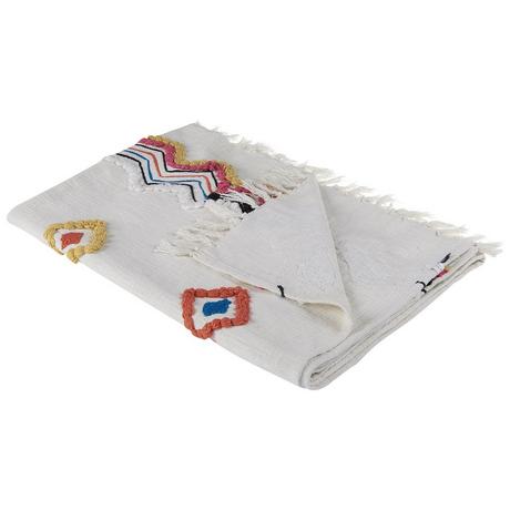 Beliani MORENA Couverture en Coton Boho  